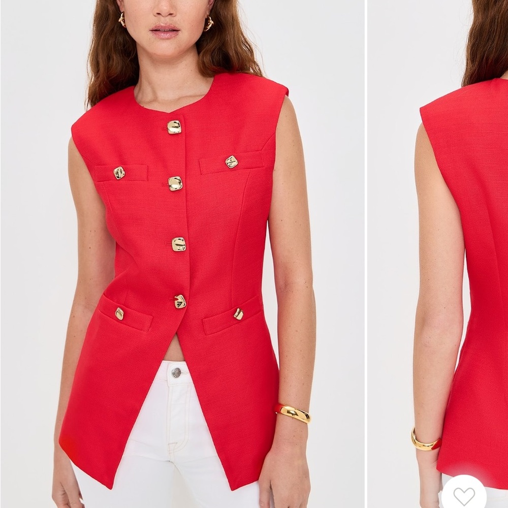 Gold painted long vest